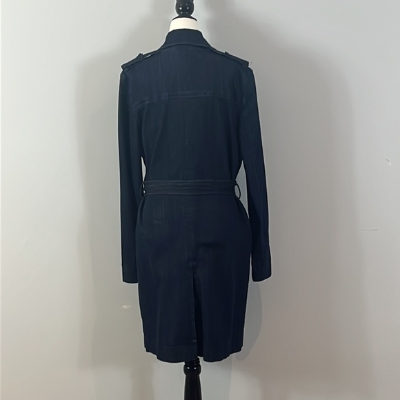 Luisa Cerano Denim Trench Coat Jacket - Picture 4 of 16